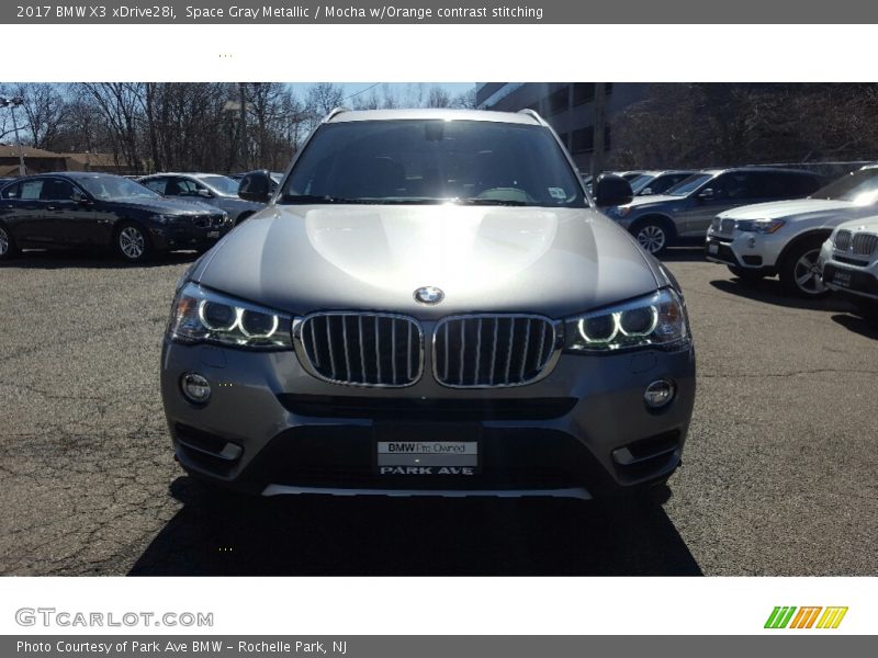 Space Gray Metallic / Mocha w/Orange contrast stitching 2017 BMW X3 xDrive28i