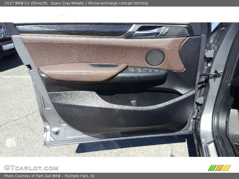 Space Gray Metallic / Mocha w/Orange contrast stitching 2017 BMW X3 xDrive28i