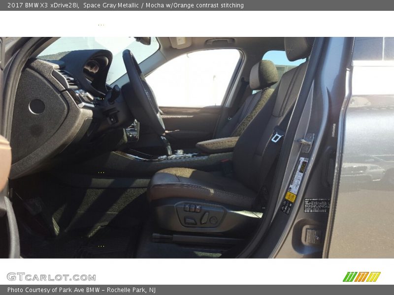 Space Gray Metallic / Mocha w/Orange contrast stitching 2017 BMW X3 xDrive28i