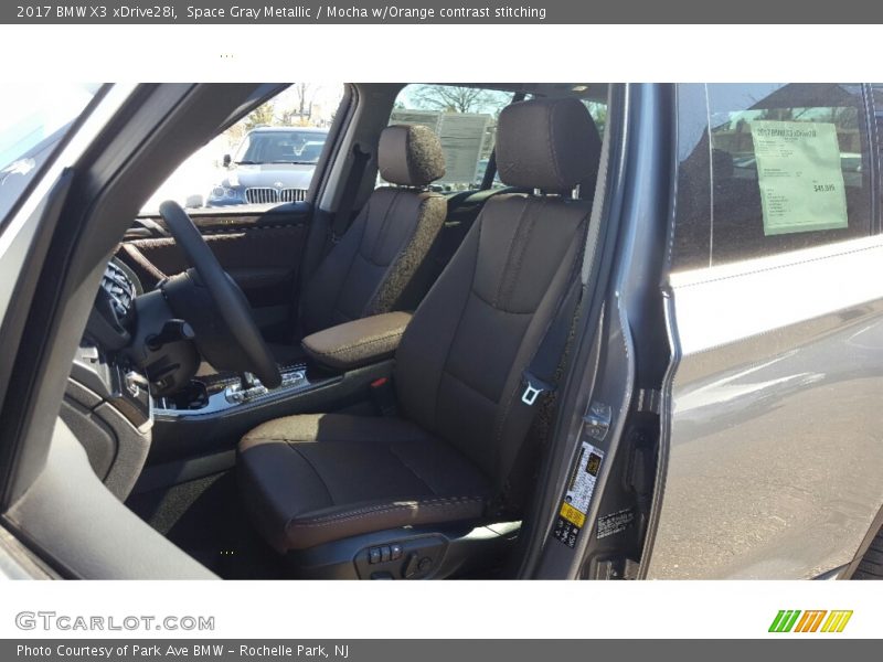 Space Gray Metallic / Mocha w/Orange contrast stitching 2017 BMW X3 xDrive28i