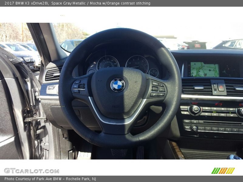 Space Gray Metallic / Mocha w/Orange contrast stitching 2017 BMW X3 xDrive28i