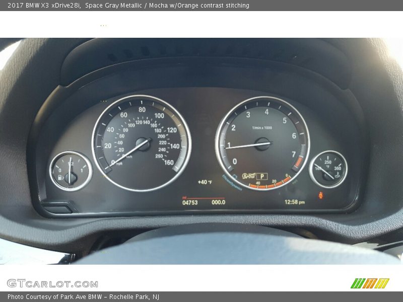 Space Gray Metallic / Mocha w/Orange contrast stitching 2017 BMW X3 xDrive28i