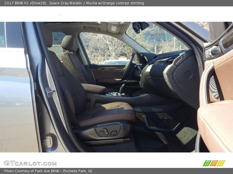Space Gray Metallic / Mocha w/Orange contrast stitching 2017 BMW X3 xDrive28i