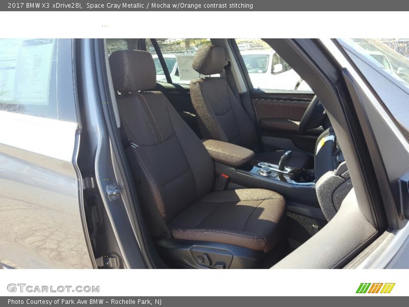 Space Gray Metallic / Mocha w/Orange contrast stitching 2017 BMW X3 xDrive28i