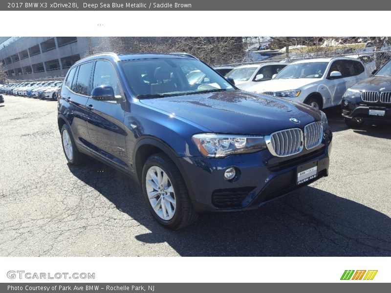 Deep Sea Blue Metallic / Saddle Brown 2017 BMW X3 xDrive28i