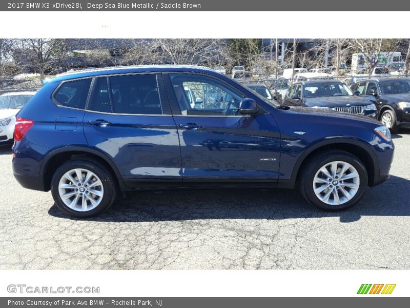 Deep Sea Blue Metallic / Saddle Brown 2017 BMW X3 xDrive28i