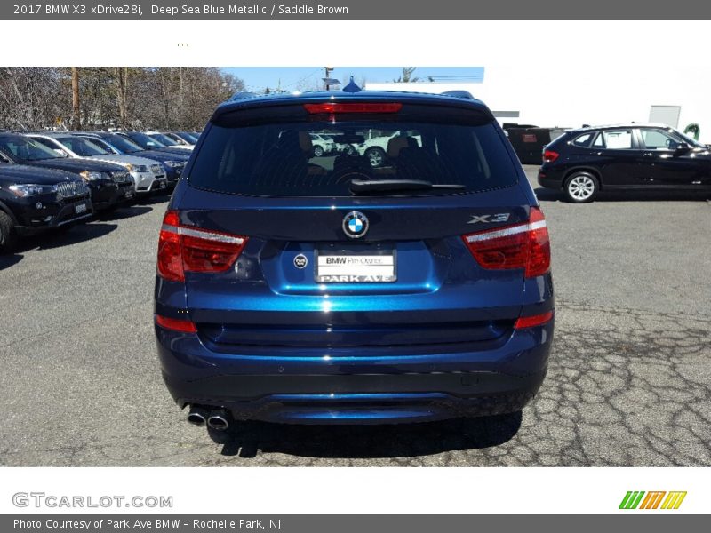 Deep Sea Blue Metallic / Saddle Brown 2017 BMW X3 xDrive28i