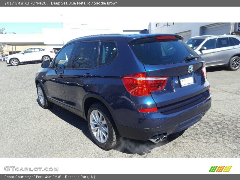 Deep Sea Blue Metallic / Saddle Brown 2017 BMW X3 xDrive28i