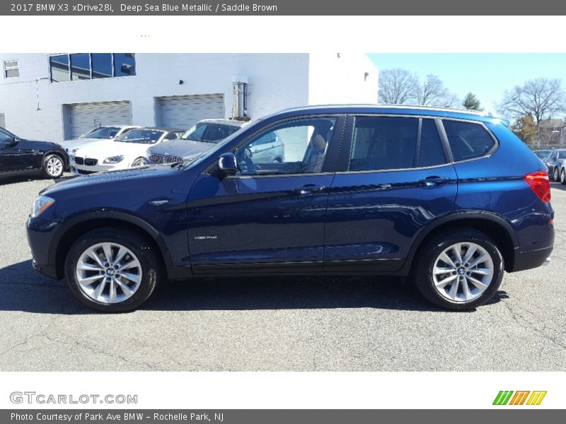 Deep Sea Blue Metallic / Saddle Brown 2017 BMW X3 xDrive28i