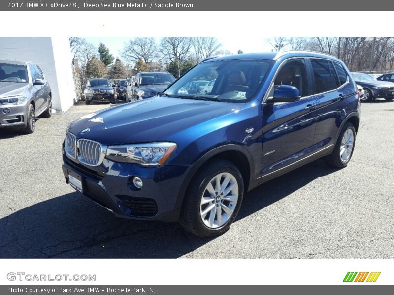 Deep Sea Blue Metallic / Saddle Brown 2017 BMW X3 xDrive28i