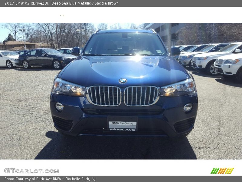 Deep Sea Blue Metallic / Saddle Brown 2017 BMW X3 xDrive28i