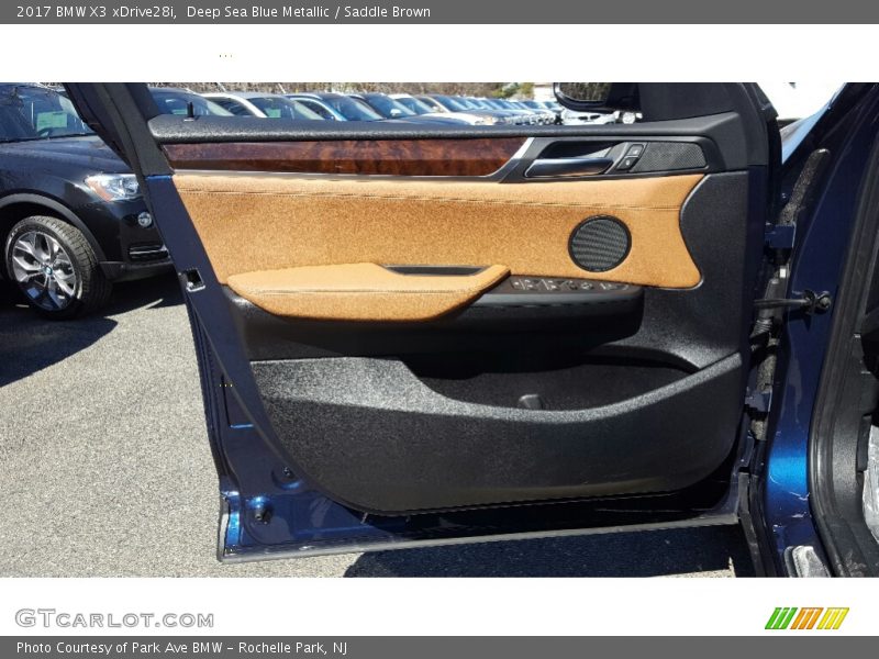 Deep Sea Blue Metallic / Saddle Brown 2017 BMW X3 xDrive28i