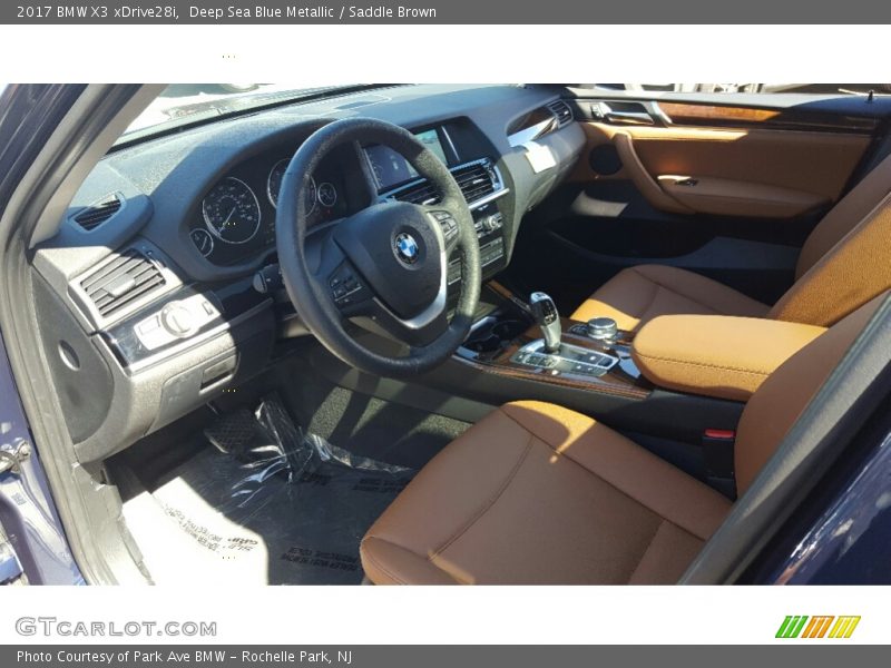 Deep Sea Blue Metallic / Saddle Brown 2017 BMW X3 xDrive28i
