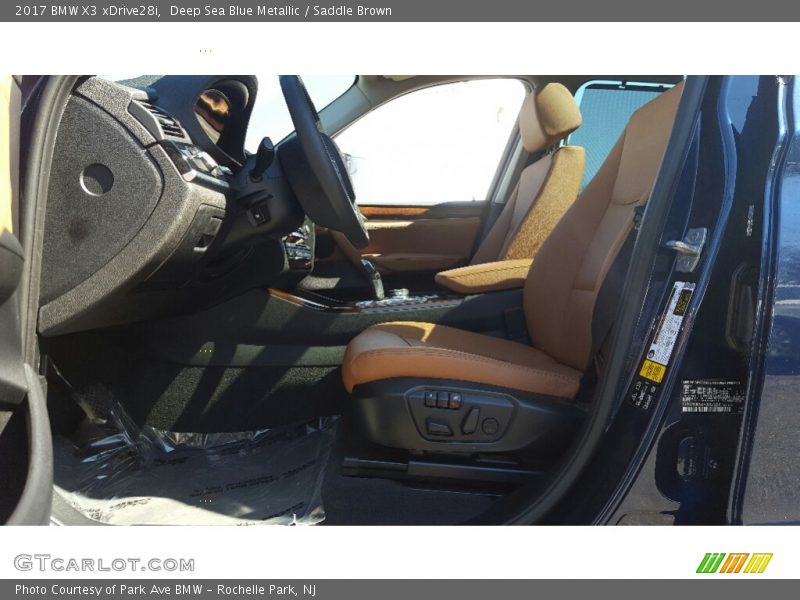 Deep Sea Blue Metallic / Saddle Brown 2017 BMW X3 xDrive28i
