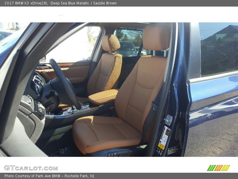 Deep Sea Blue Metallic / Saddle Brown 2017 BMW X3 xDrive28i