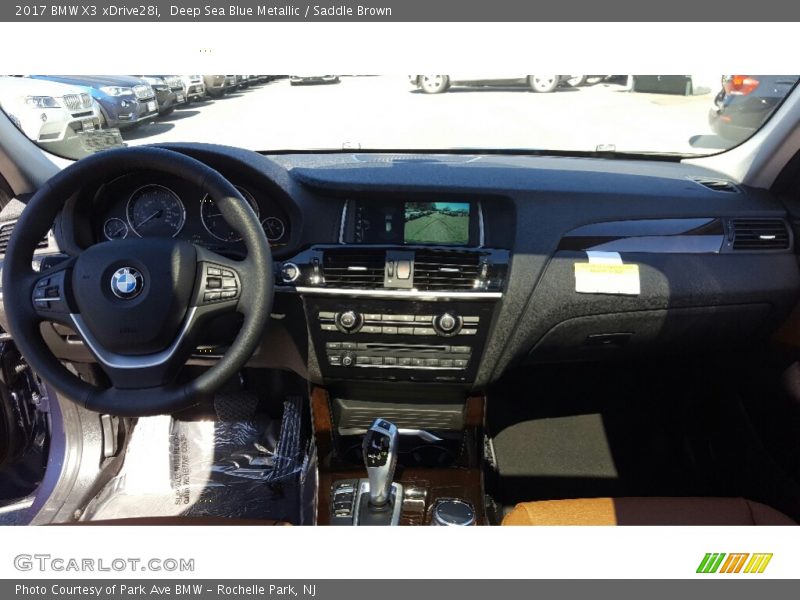 Deep Sea Blue Metallic / Saddle Brown 2017 BMW X3 xDrive28i