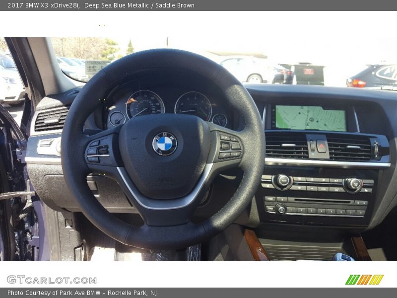 Deep Sea Blue Metallic / Saddle Brown 2017 BMW X3 xDrive28i