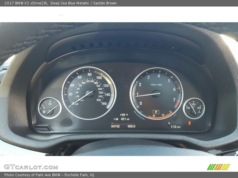 Deep Sea Blue Metallic / Saddle Brown 2017 BMW X3 xDrive28i