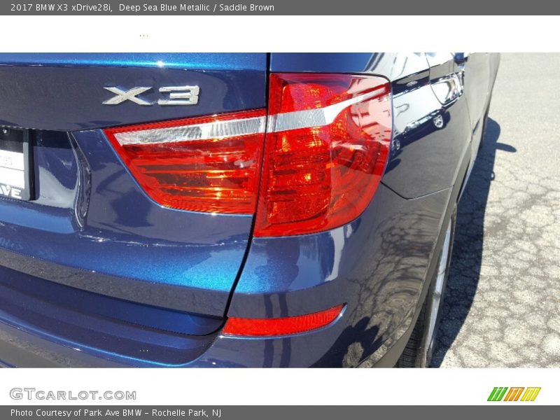 Deep Sea Blue Metallic / Saddle Brown 2017 BMW X3 xDrive28i