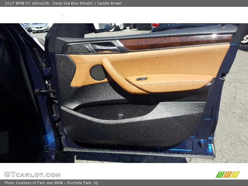 Deep Sea Blue Metallic / Saddle Brown 2017 BMW X3 xDrive28i