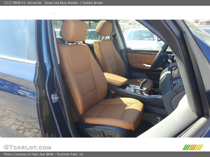 Deep Sea Blue Metallic / Saddle Brown 2017 BMW X3 xDrive28i