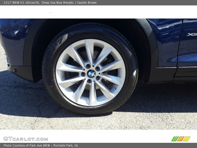 Deep Sea Blue Metallic / Saddle Brown 2017 BMW X3 xDrive28i