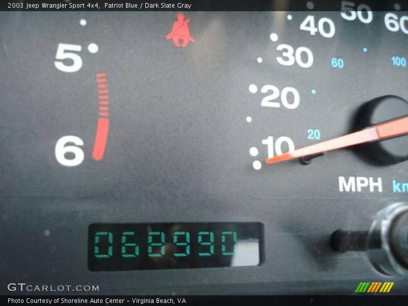 Patriot Blue / Dark Slate Gray 2003 Jeep Wrangler Sport 4x4