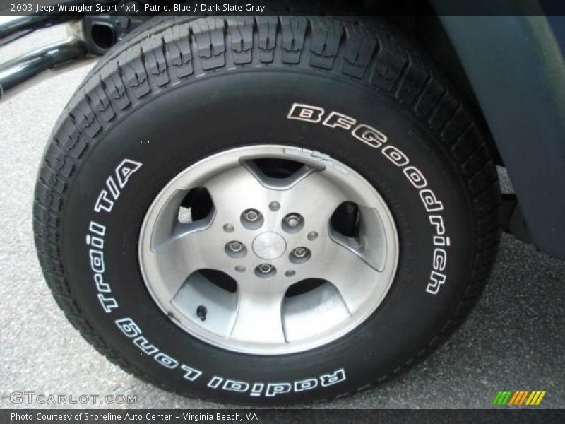 Patriot Blue / Dark Slate Gray 2003 Jeep Wrangler Sport 4x4