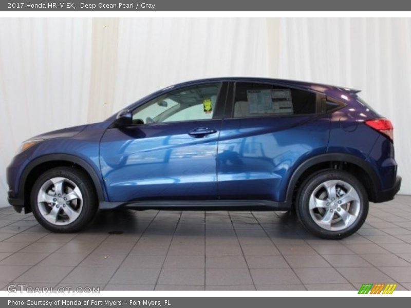 Deep Ocean Pearl / Gray 2017 Honda HR-V EX
