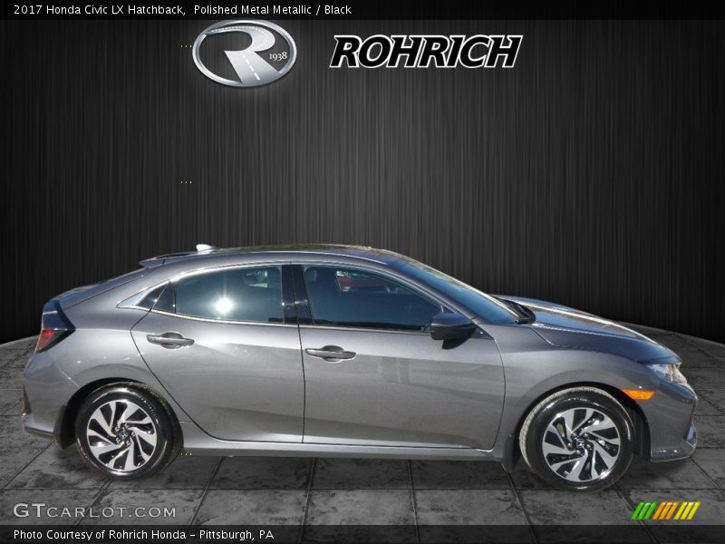 Polished Metal Metallic / Black 2017 Honda Civic LX Hatchback