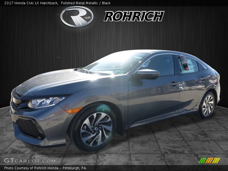 Polished Metal Metallic / Black 2017 Honda Civic LX Hatchback