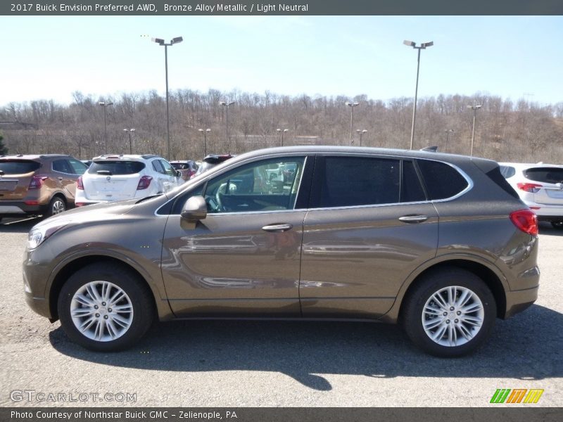 Bronze Alloy Metallic / Light Neutral 2017 Buick Envision Preferred AWD