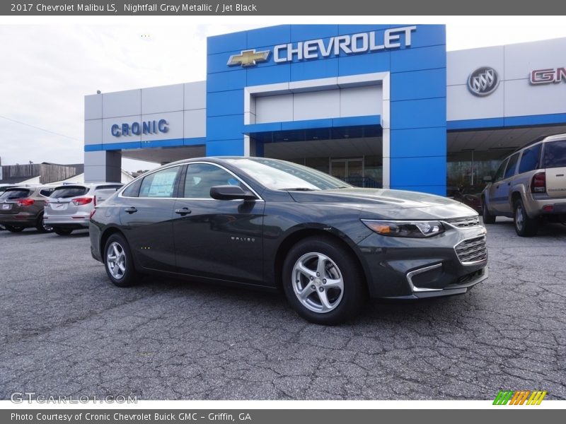 Nightfall Gray Metallic / Jet Black 2017 Chevrolet Malibu LS