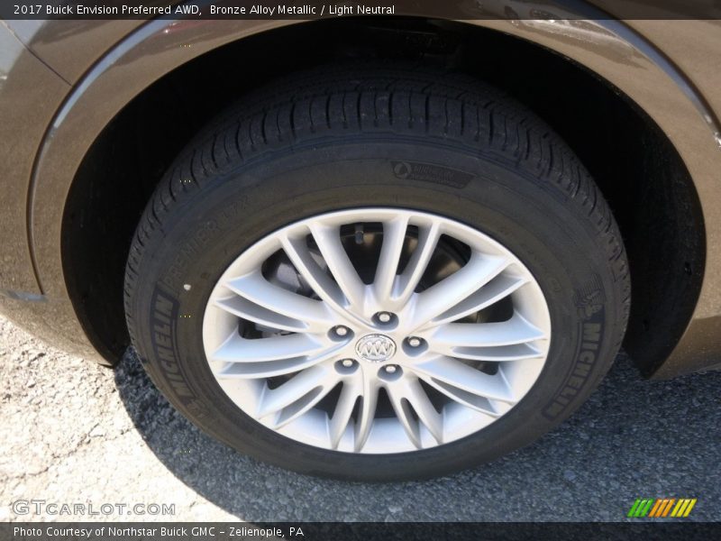 Bronze Alloy Metallic / Light Neutral 2017 Buick Envision Preferred AWD