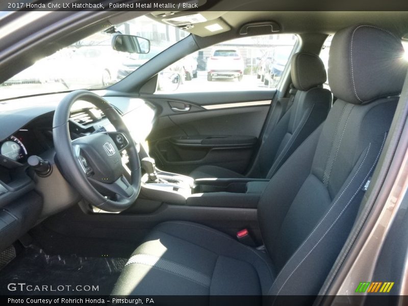 Polished Metal Metallic / Black 2017 Honda Civic LX Hatchback