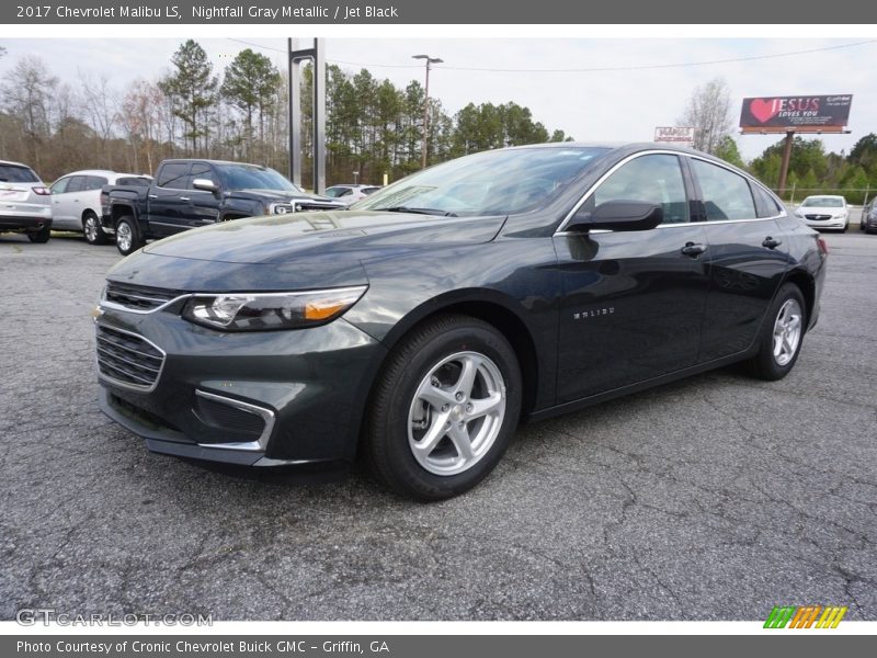 Nightfall Gray Metallic / Jet Black 2017 Chevrolet Malibu LS