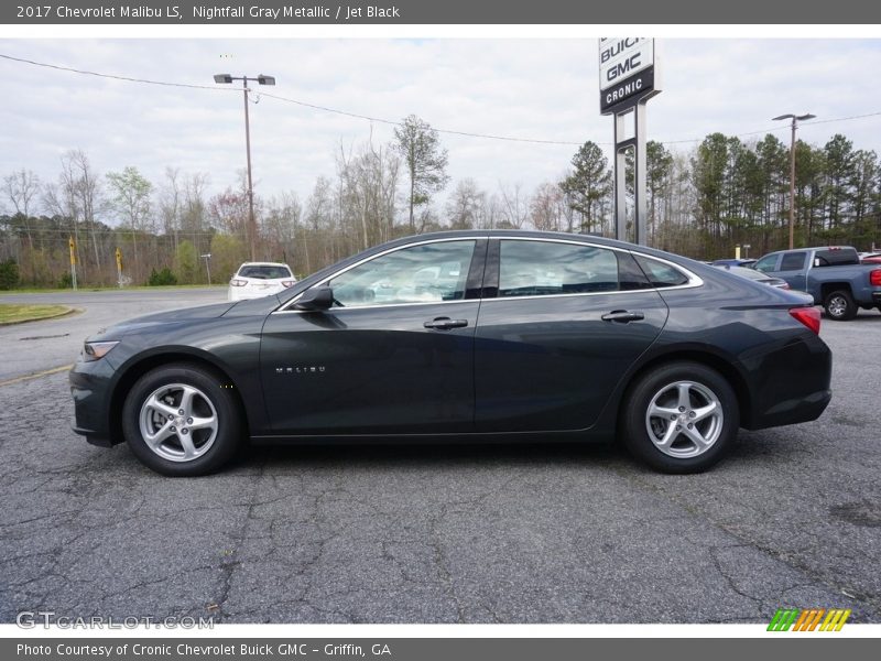 Nightfall Gray Metallic / Jet Black 2017 Chevrolet Malibu LS