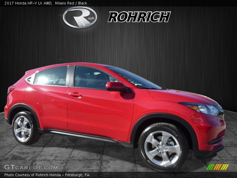 Milano Red / Black 2017 Honda HR-V LX AWD