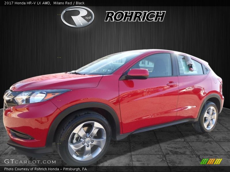 Milano Red / Black 2017 Honda HR-V LX AWD