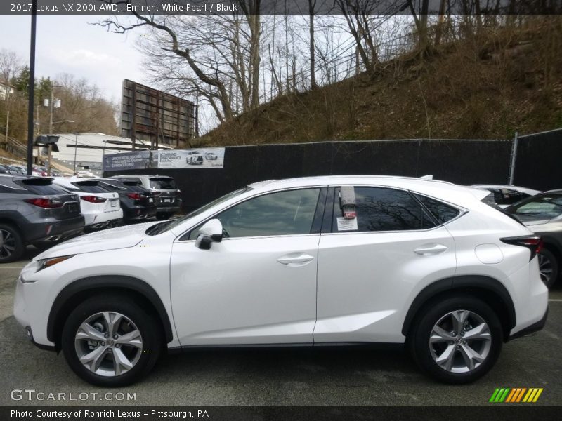 Eminent White Pearl / Black 2017 Lexus NX 200t AWD
