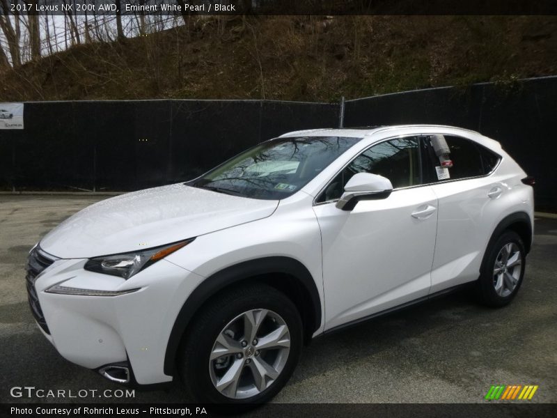 Eminent White Pearl / Black 2017 Lexus NX 200t AWD