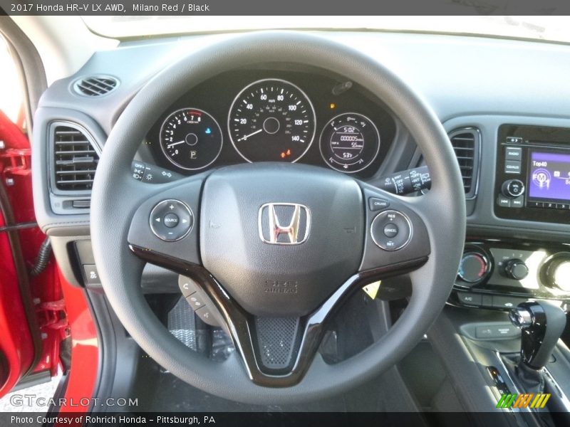 Milano Red / Black 2017 Honda HR-V LX AWD