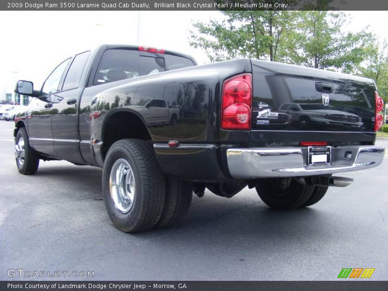 Brilliant Black Crystal Pearl / Medium Slate Gray 2009 Dodge Ram 3500 Laramie Quad Cab Dually