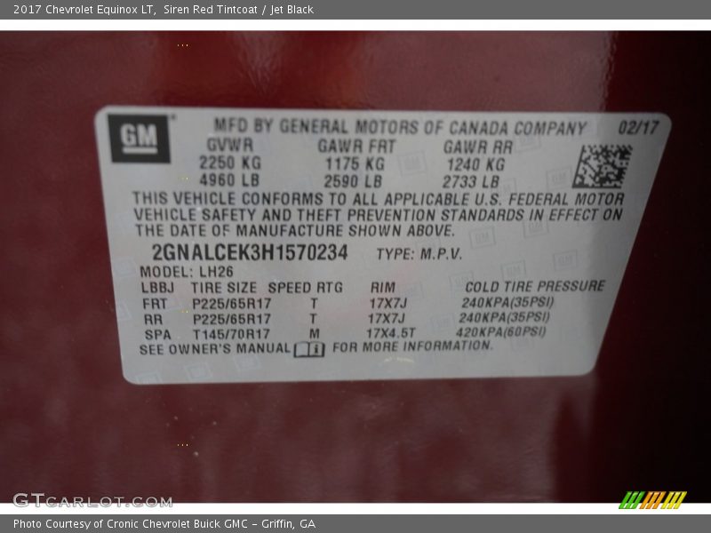 Siren Red Tintcoat / Jet Black 2017 Chevrolet Equinox LT
