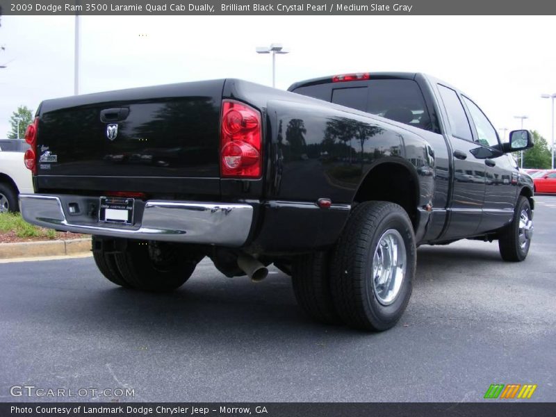 Brilliant Black Crystal Pearl / Medium Slate Gray 2009 Dodge Ram 3500 Laramie Quad Cab Dually