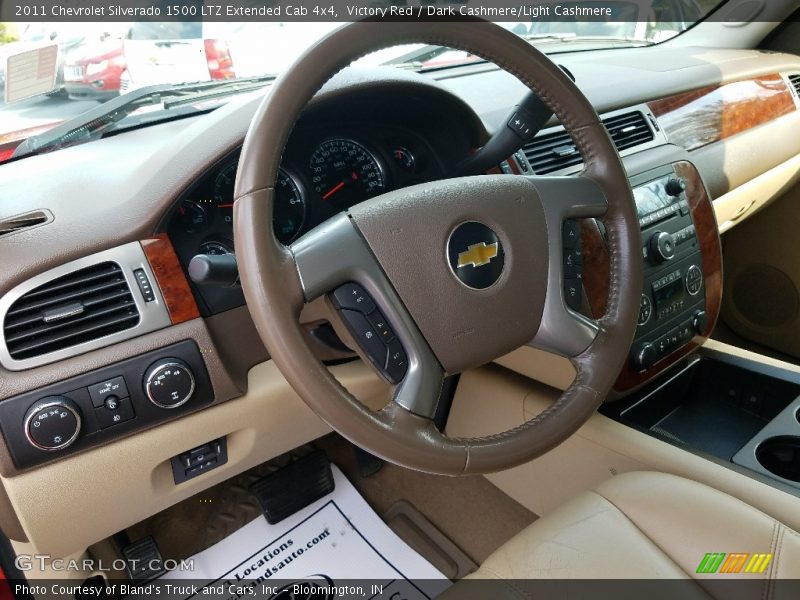 Victory Red / Dark Cashmere/Light Cashmere 2011 Chevrolet Silverado 1500 LTZ Extended Cab 4x4