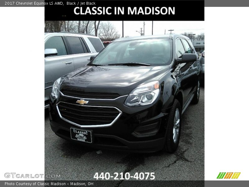 Black / Jet Black 2017 Chevrolet Equinox LS AWD