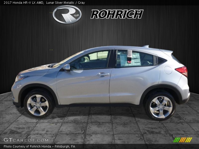 Lunar Silver Metallic / Gray 2017 Honda HR-V LX AWD