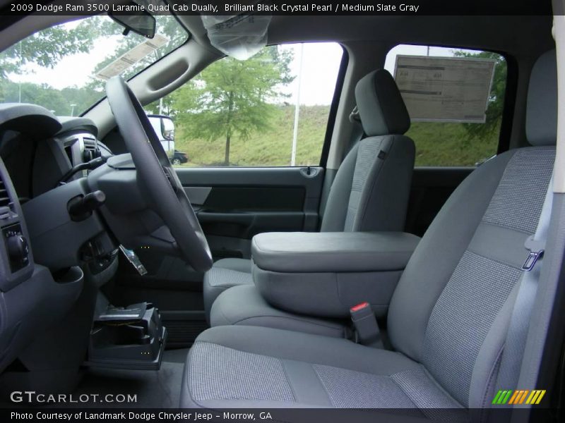 Brilliant Black Crystal Pearl / Medium Slate Gray 2009 Dodge Ram 3500 Laramie Quad Cab Dually