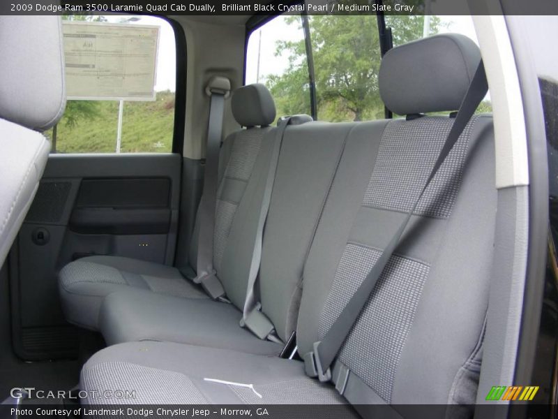 Brilliant Black Crystal Pearl / Medium Slate Gray 2009 Dodge Ram 3500 Laramie Quad Cab Dually